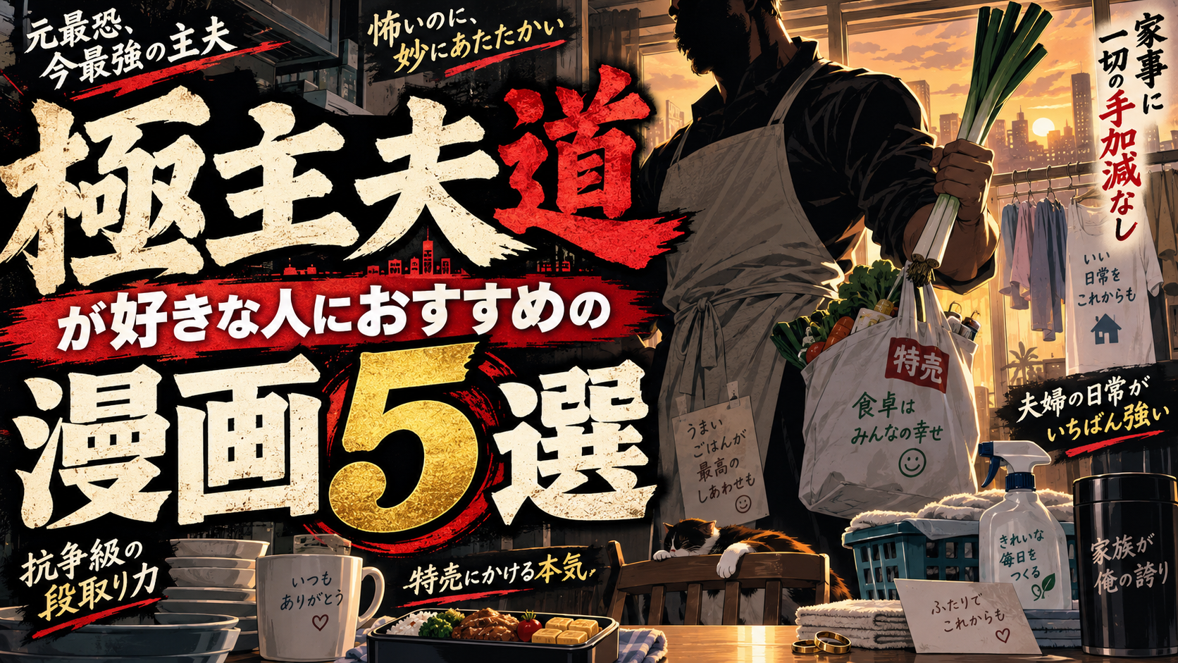 『極主夫道』に似た漫画5選【好きな人におすすめのアウトロー日常コメディ】