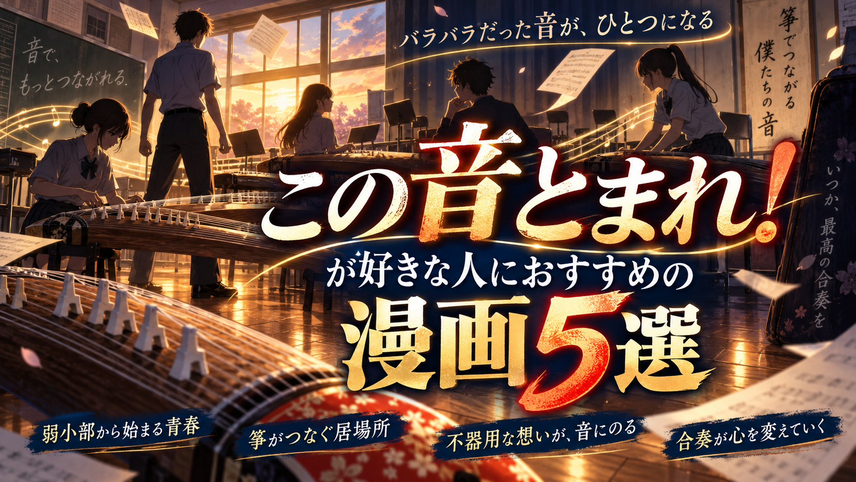 『この音とまれ！』に似た漫画5選【好きな人におすすめの音楽・青春作品】