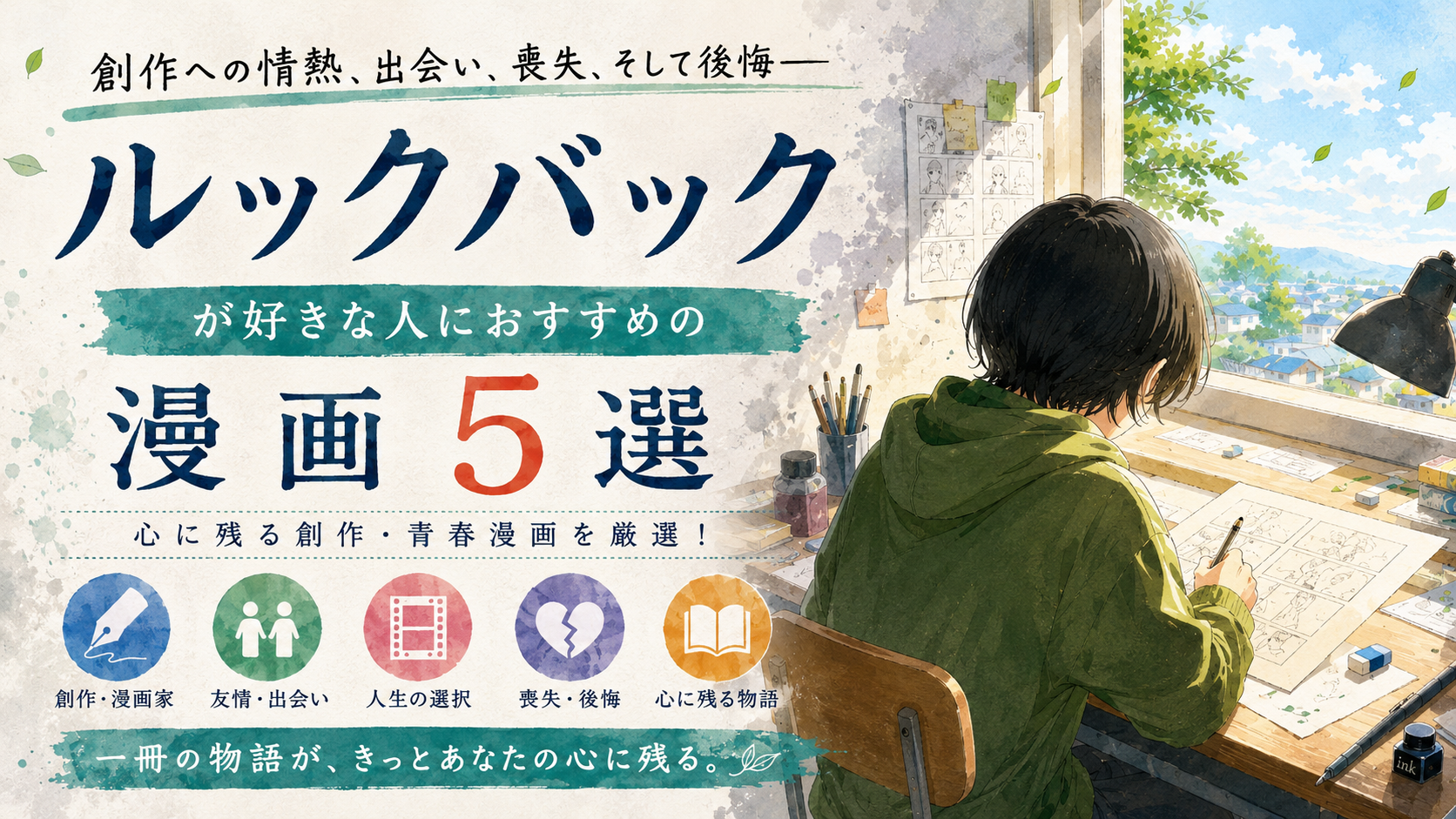 『ルックバック』が好きな人におすすめの漫画5選【創作・青春・心に残る物語】