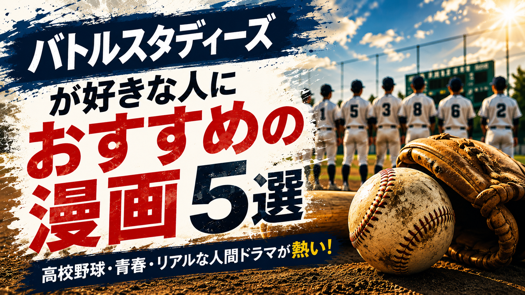 『バトルスタディーズ』が好きな人におすすめの漫画5選【高校野球・青春・リアル】
